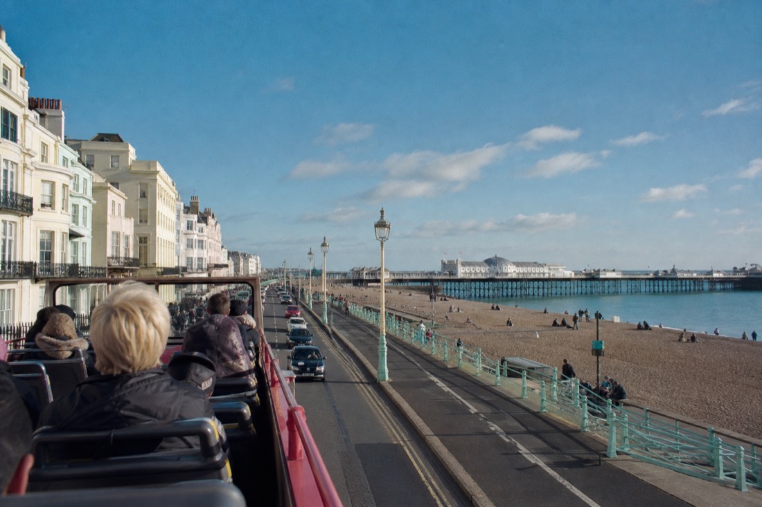 When does the open-top bus run in Brighton? in Brighton