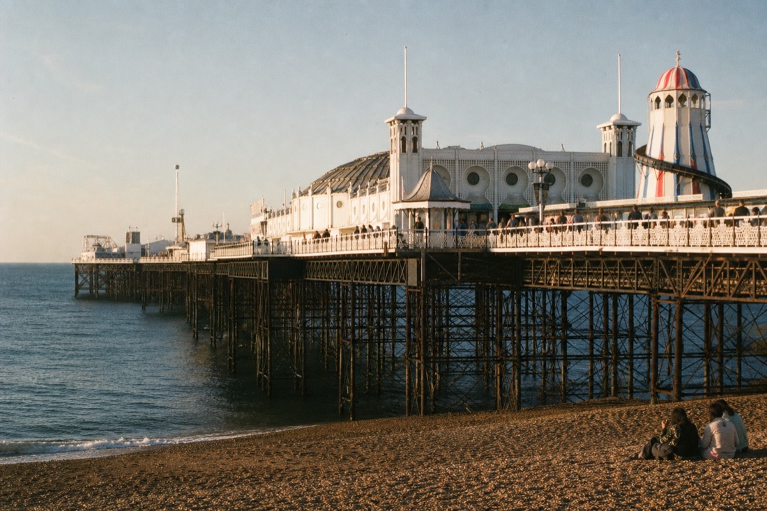 Where do you catch the open-top bus at the pier? in Brighton