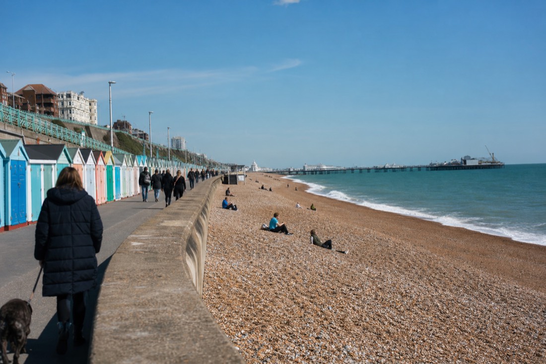 When did Brighton's naturist beach open, and why there? in Brighton