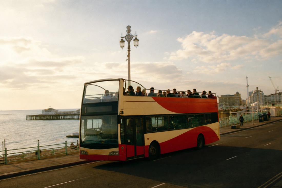 What is it like riding on the open top deck? in Brighton